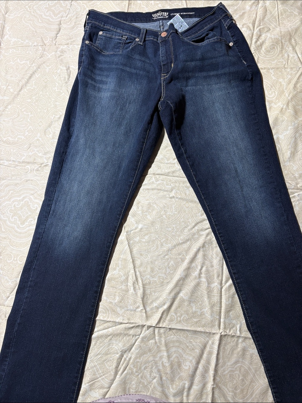 Signature by Levi Strauss Dark Indigo Straight Leg Jeans